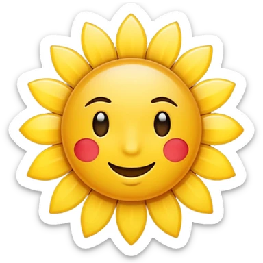 generar un sol natural, sin carita feliz, que se asemeje a un sol normal sticker