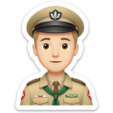 Uk male scout leader sticker