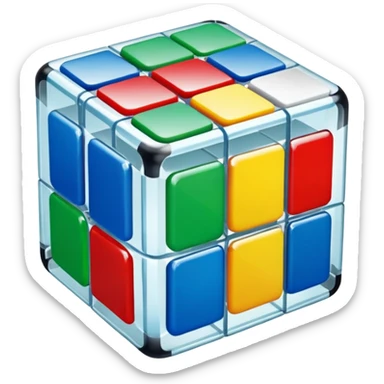 Rubix cube glass texture sticker