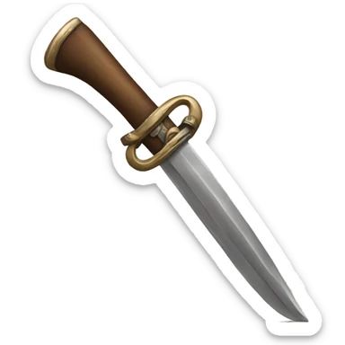 long musket with knife sticker
