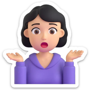 a woman looking frustrated sticker
