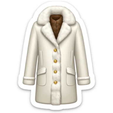 A luxurious fur white coat sticker