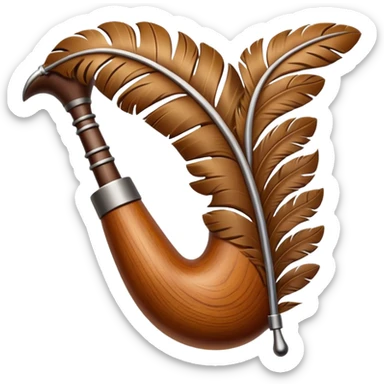 Feather shaped instrument sticker