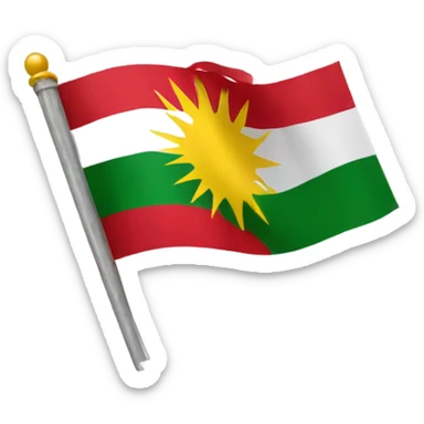 Kurdistan flag as emoji sticker