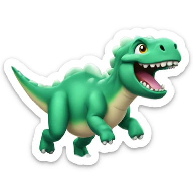 dinasour on cloud sticker