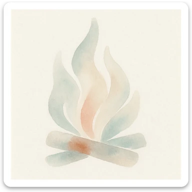 fire, soft and painterly sticker