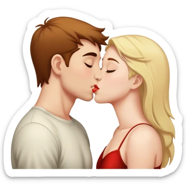 Me kissing my bf sticker