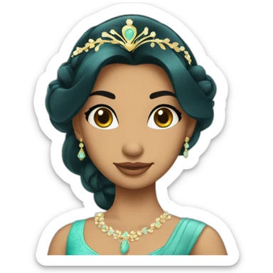 princesse jasmine with pretty dress sticker