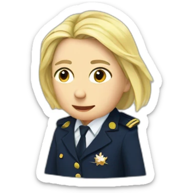 Marine lepen voilée sticker