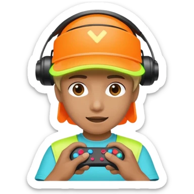 Neon Visor Gamer sticker