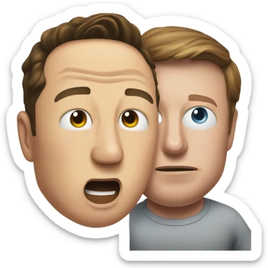 Elon Musk fighting with Mark Zuckerberg sticker