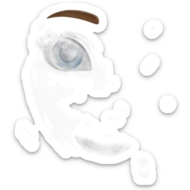 Blue eye girl sending kisses sticker