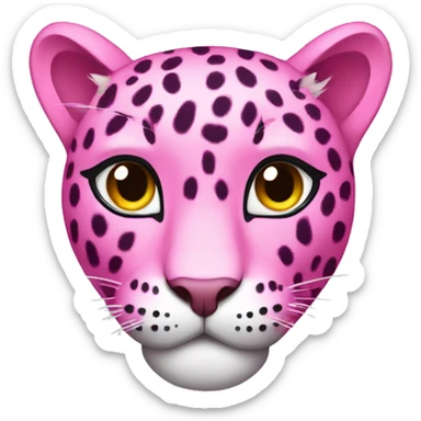 Pink leopard sticker