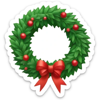 Xmas wreath sticker