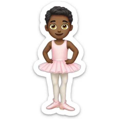 Boy with ballet shoes on  sticker