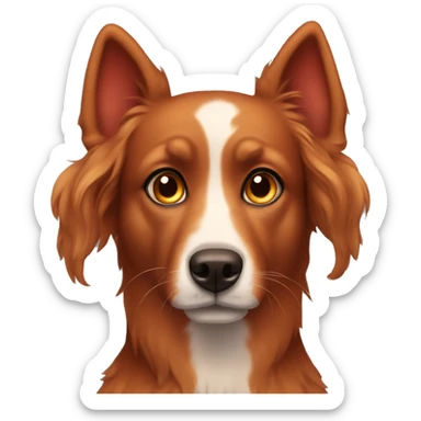 Red healer dog with big brown eyes and eyelashes  sticker