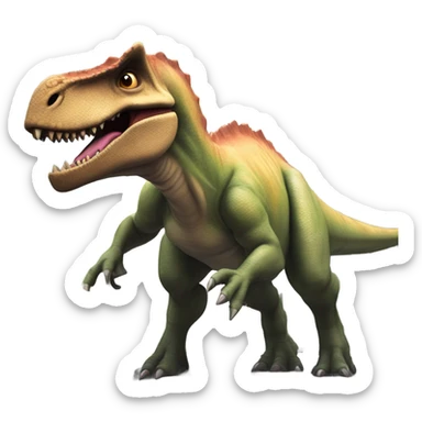 Giant dinosaur destroying a city sticker