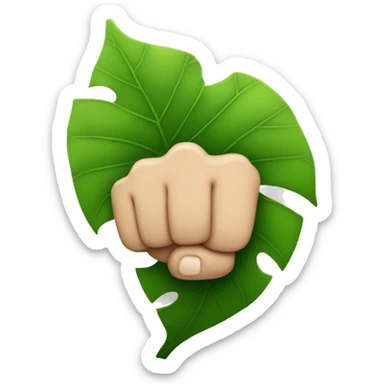 Leaf ith fists sticker