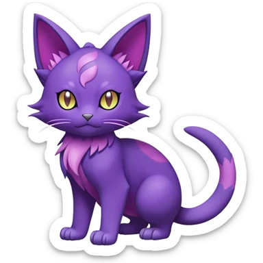 Purrloin-Delcatty-Pokémon-Fakémon-hybrid-creature (full body) sticker