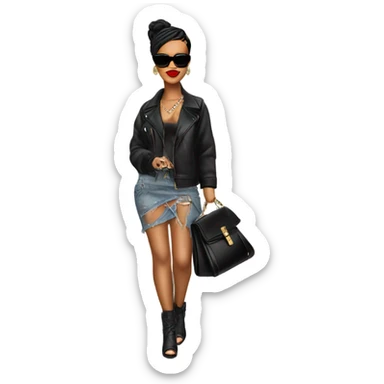 Rihanna holding a handbag sticker