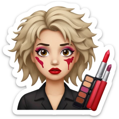 clumsy makeup artist sticker