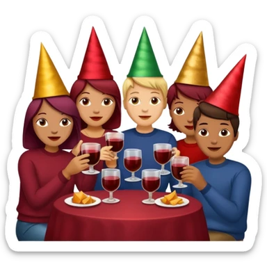 mulled wine party sticker