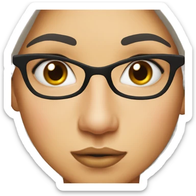 One Eyebrow up duck face lips sticker