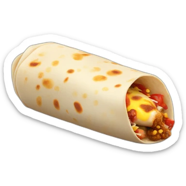 burrito with chicken sticker