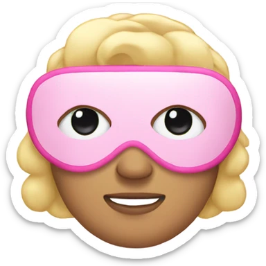 pink sleep  eyemask sticker