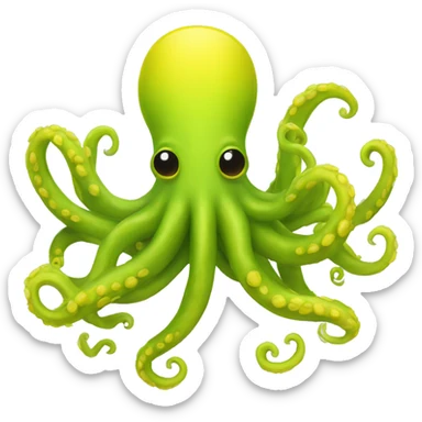 tentacules jaunes sticker