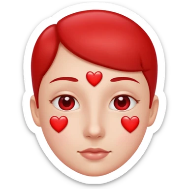 Nostril hearts sticker