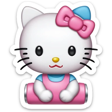 metallisorvi jossa on hello Kitty värit ja teema sticker