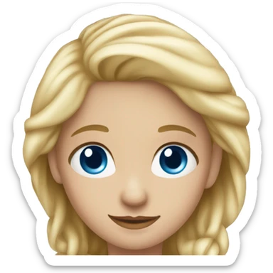   Blonde blue Girl Nailed it sticker