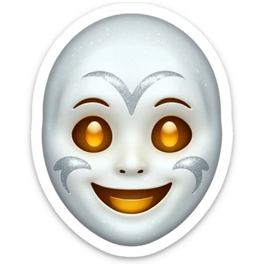 mask Ghost face glitter  sticker