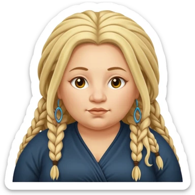 very fat beautiful rich blonde dreadlocked woman sticker