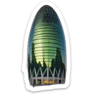 gherkin building London sticker