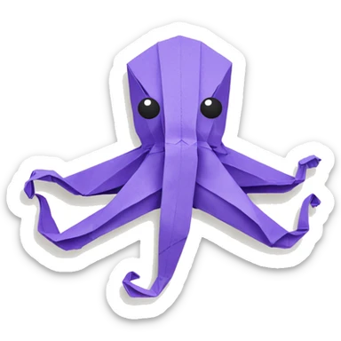 origami octopus sticker