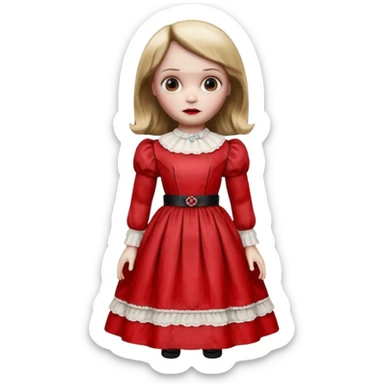 Annabelle doll from The Conjuring movie sticker