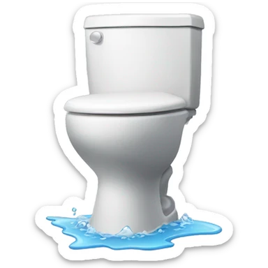 skibidi toilet overflowing with water sticker