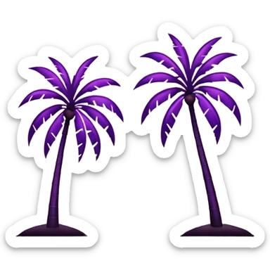 florida plam trees and sunset sticker