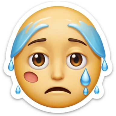 emoji face trying not to cry sticker