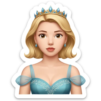 Scarlett Johansson in a princess dres sticker