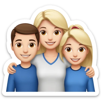 Girl with 2 guys  sticker