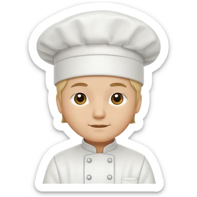 white chefhat sticker