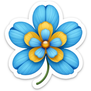 Flor azul en base a esta 🌸 sticker