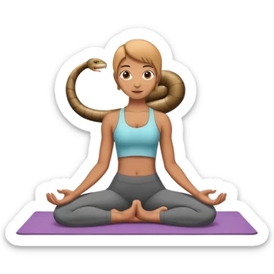 person doing cobra pose yoga sticker