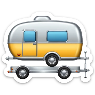 car pulling a trailer  sticker