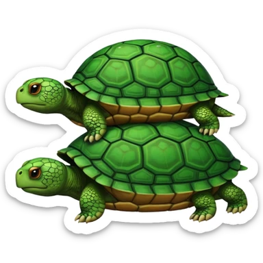 Turtle on Top of Turtle sticker