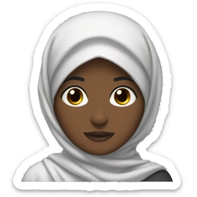 black hijabi gving advice sticker