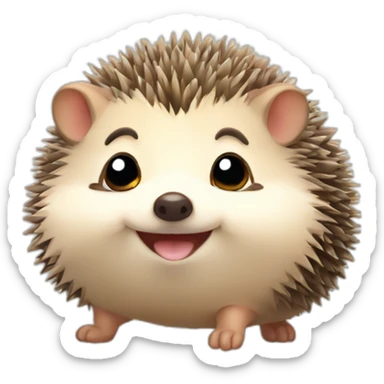 Cute little Chubby Hedgehog  sticker